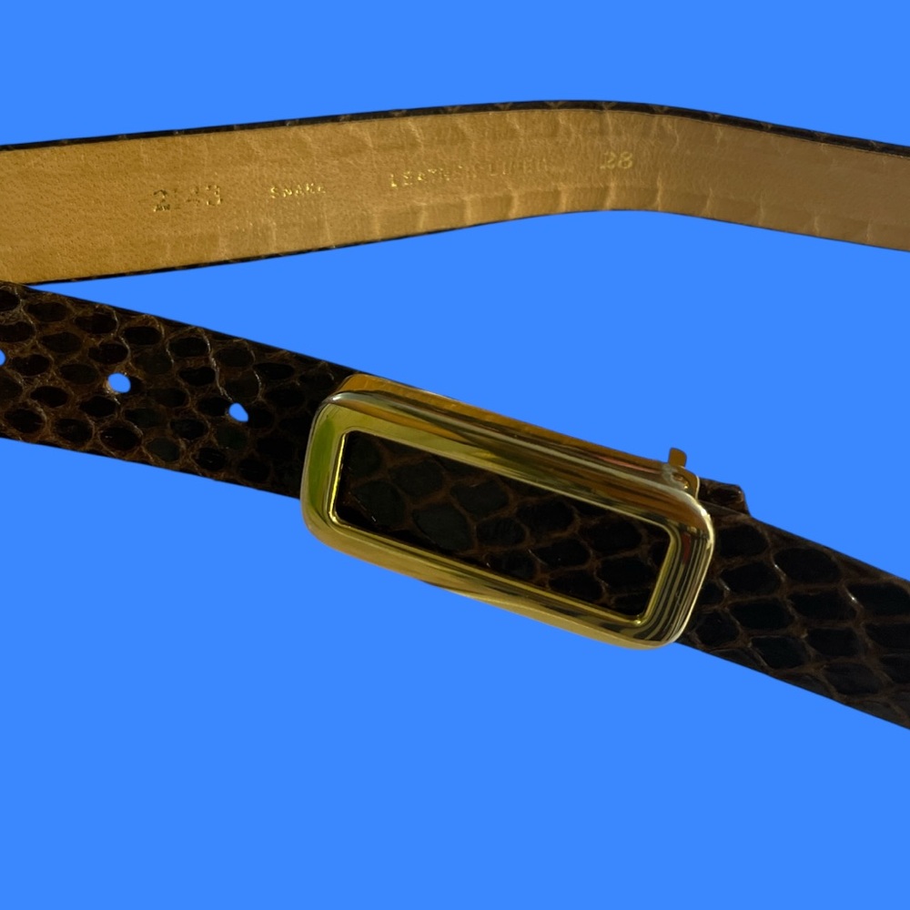 Vintage Snakeskin brown belt